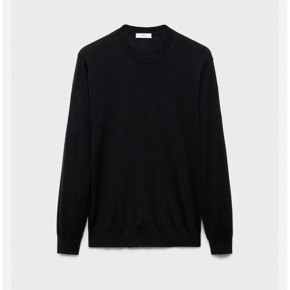 MNG Basics Black Mock Neck Long Sleeve Knit Sweater‎ Women's Size Medium